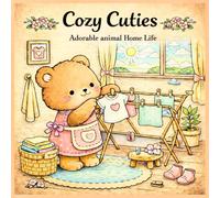 Cozy Cuties: Adorable Animal Home Life Coloring Book for Relaxation and Stress Relief