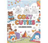 Cozy Cuties: Adorable Cozy Animal Coloring Book for Kids Ages 3-8
