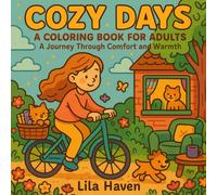 Cozy Days: A Coloring Book for Adults - A Journey Through Comfort and Warmth: Charming Illustrations of Everyday Life with a Girl, Her Cats, Dogs, and Other Beloved Companions