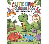 Cozy Dino Coloring Book: Cute & Easy Dinosaur Coloring Book for Kids Ages 3-8