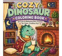 Cozy Dinosaur Coloring Book: 30 Cute and Relaxing Dino Scenes for Calm, Creative Fun