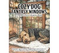 Cozy Dog Fantasy Windows: Coloring Book: Coloring Book featuring Adorable Dogs Napping by Windows with Views of Castles, Dragons, Forests, and Magical ... for Relaxation and Creative Stress Relief