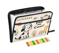 Cozy Dog Life - Organizer per documenti a fisarmonica, 13 tasche, espandibile, con etichette, porta banconote e ricevute