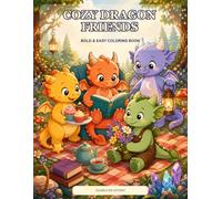 Cozy Dragon Friends: Bold & Easy Coloring Book