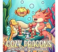Cozy Dragons Coloring Book: Whimsical Coloring Pages with Cute Baby Creatures and Magical World Scenes for Teens & Adults Stress Relief