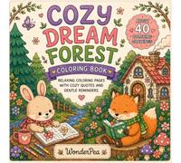 COZY DREAM FOREST Coloring book: Relaxing Coloring Pages with Cozy Quotes and Gentle Reminders