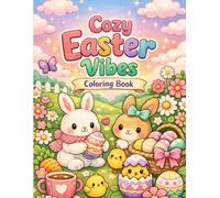 Cozy Easter Vibes: A Cute and Relaxing Spring Coloring Book with Bunnies, Eggs, and Cozy Easter Scenes
