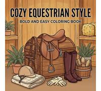 Cozy Equestrian Style | Bold and Easy Coloring Book: for Equestrian Equipment lover