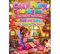 Cozy Fairy Coloring Book for Adults Teens Kids Bold and Easy Cute Relaxing Tiny Spaces: Super Cute and Cozy Fairy World with Simple Pages for Relaxation Stress Relief and Creative Fun