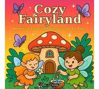 Cozy Fairyland: A Whimsical Coloring Adventure for All Ages: Bold Line Art Fairy Scenes for Kids, Seniors, and Relaxation Seekers