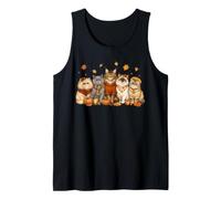 Cozy Fall Autumn Cute Cat Funny Cat Kitten Lover Canotta