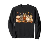 Cozy Fall Autumn Cute Cat Funny Cat Kitten Lover Felpa