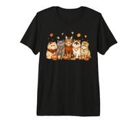 Cozy Fall Autumn Cute Cat Funny Cat Kitten Lover Maglietta Premium
