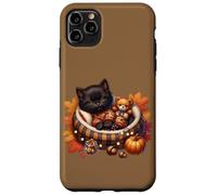 Cozy Fall Cat In Kitten Pajamas For Cats And Autumn Cat Lady Custodia per iPhone 11 Pro Max