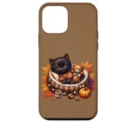 Cozy Fall Cat In Kitten Pajamas For Cats And Autumn Cat Lady Custodia per iPhone 12 mini