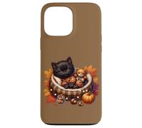 Cozy Fall Cat In Kitten Pajamas For Cats And Autumn Cat Lady Custodia per iPhone 13 Pro Max