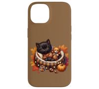 Cozy Fall Cat In Kitten Pajamas For Cats And Autumn Cat Lady Custodia per iPhone 14