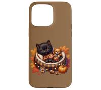 Cozy Fall Cat In Kitten Pajamas For Cats And Autumn Cat Lady Custodia per iPhone 15 Pro Max