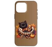Cozy Fall Cat In Kitten Pajamas For Cats And Autumn Cat Lady Custodia per iPhone 16 Pro Max