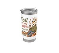 Cozy Fall Duck Autunno Stagione Amante Bicchiere termico in acciaio inox doppia parete