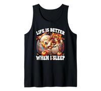 Cozy Fall Labrador Graphic for Women Men Kids Autumn Sleep Canotta