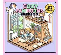 Cozy Fan Rooms Coloring Book: Bold and Easy Designs for Adults and Teens with Cute Japanese Interiors, Cozy Hygge Spaces, and Relaxing Gaming Rooms for Stress Relief