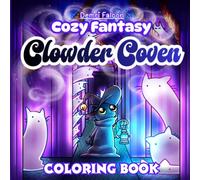 Cozy Fantasy Clowder Coven: Spooky cute & simple cat coloring book for adults & teens | Comfy, relaxing, witchy gift for women & girls | Halloween ... | Magical things used in daily witch life |