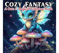 Cozy Fantasy: Coloring Book for Adults and Teens Featuring Cute Mythical Creatures and Cozy Fantasy Worlds for Relaxation