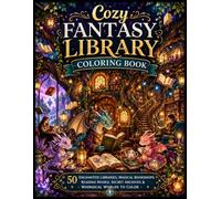 Cozy Fantasy Library Coloring Book: 50 Enchanted Libraries, Magical Bookshops, Reading Nooks, Secret Archives & Whimsical Worlds to Color