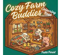 Cozy Farm Buddies Colouring Book: Cute & Relaxing Barnyard Scenes for Stress Relief | Simple Bold Line Art for Adults & Teens