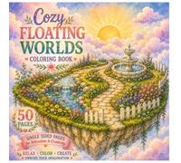Cozy Floating Worlds Coloring Book (Whimsical Garden Islands): 50 Peaceful Floating Gardens, Flower Paths and Whimsical Garden Islands for Relaxation and Creativity