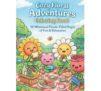 Cozy Floral Adventures Coloring Book: 50 Whimsical Flower-Filled Pages of Fun & Relaxation: Single-Sided Pages with Gentle Illustrations for Calm, Creative Coloring