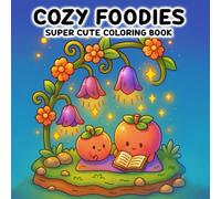Cozy Foodies: Super Cute Coloring Book for Teens and Adults. A collection of Charming Kawaii Creatures and Simple, Large-Print Scenes for an Easy and Calming Stress-Relief coloring experience