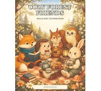 Cozy Forest Friends: Bold & Easy Coloring Book