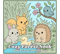 Cozy Forest Nook: Bold & Easy Coloring Book