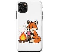 Cozy Fox di Campfire con Hot Chocolate Cartoon Custodia per iPhone 11 Pro Max