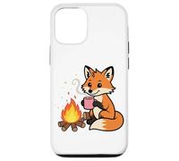 Cozy Fox di Campfire con Hot Chocolate Cartoon Custodia per iPhone 12/12 Pro