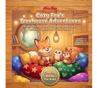Cozy Fox's Treehouse Adventures: A Magical Kids' Coloring Book: A Whimsical Journey Through Soft Pillows, Lantern Lights, and Forest Friends