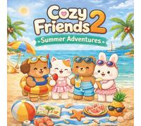 Cozy Friends 2 Summer Adventure Coloring Book: A Cute Travel Story Coloring Book for Kids - Beach, Vacation, Animals, and Fun Adventures