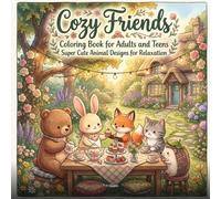 "Cozy Friends: Coloring Book for Adults and Teens, Super Cute Animal Designs for Relaxation",: old and Easy Kawaii Illustrations of Adorable Animal ... in Cozy Scenes - Simple, Charming Designs",