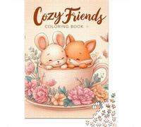 Cozy Friends Coloring Book Puzzle Impossibili 1000 Pezzi Decorazione Per La Casa. Giochi Rilassamento E Intelligence Per Adulti E Ragazzi Da 14 Anni 52x38cm/1000pcs