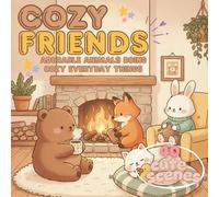 Cozy Friends: Cute and Cozy Coloring Book Featuring Adorable Animal Characters for Relaxation and Stress Relief: 40 Cute Scenes of Cozy Animals Doing ... and Adults Who Love Kawaii and Wholesome Art