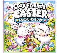 Cozy Friends Easter Coloring book: Easter Coloring Book for Kids, Teens & Adults | Cute Bunnies, Lambs, Chicks, Egg Hunt Scenes & Bold Easy Spring Designs