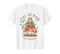 Cozy Frog Full of Rage And Whimsy Funny Frog Meme Maglietta