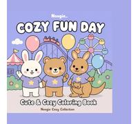 Cozy Fun Day: 40 Adorable Kawaii Friends at the Amusement Park - Bold and Easy Illustrations Coloring book for adults and teens for Relaxation and Stress Relief