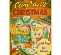 Cozy Fuzzy Christmas: Cute Baby Animals Celebrating the Warmth, Joy, and Fun of the Holidays, Coloring Book for Adults and Kids: Relax with 50 ... Single-Sided Designs to Prevent Bleed-Through