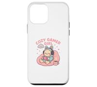 Cozy Gamer Girl Kawaii Cat Console di gioco pastello Custodia per iPhone 12 mini