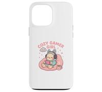 Cozy Gamer Girl Kawaii Cat Console di gioco pastello Custodia per iPhone 13 Pro Max