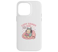 Cozy Gamer Girl Kawaii Cat Console di gioco pastello Custodia per iPhone 14 Pro Max