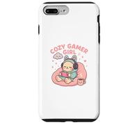 Cozy Gamer Girl Kawaii Cat Console di gioco pastello Custodia per iPhone 7 Plus/8 Plus
